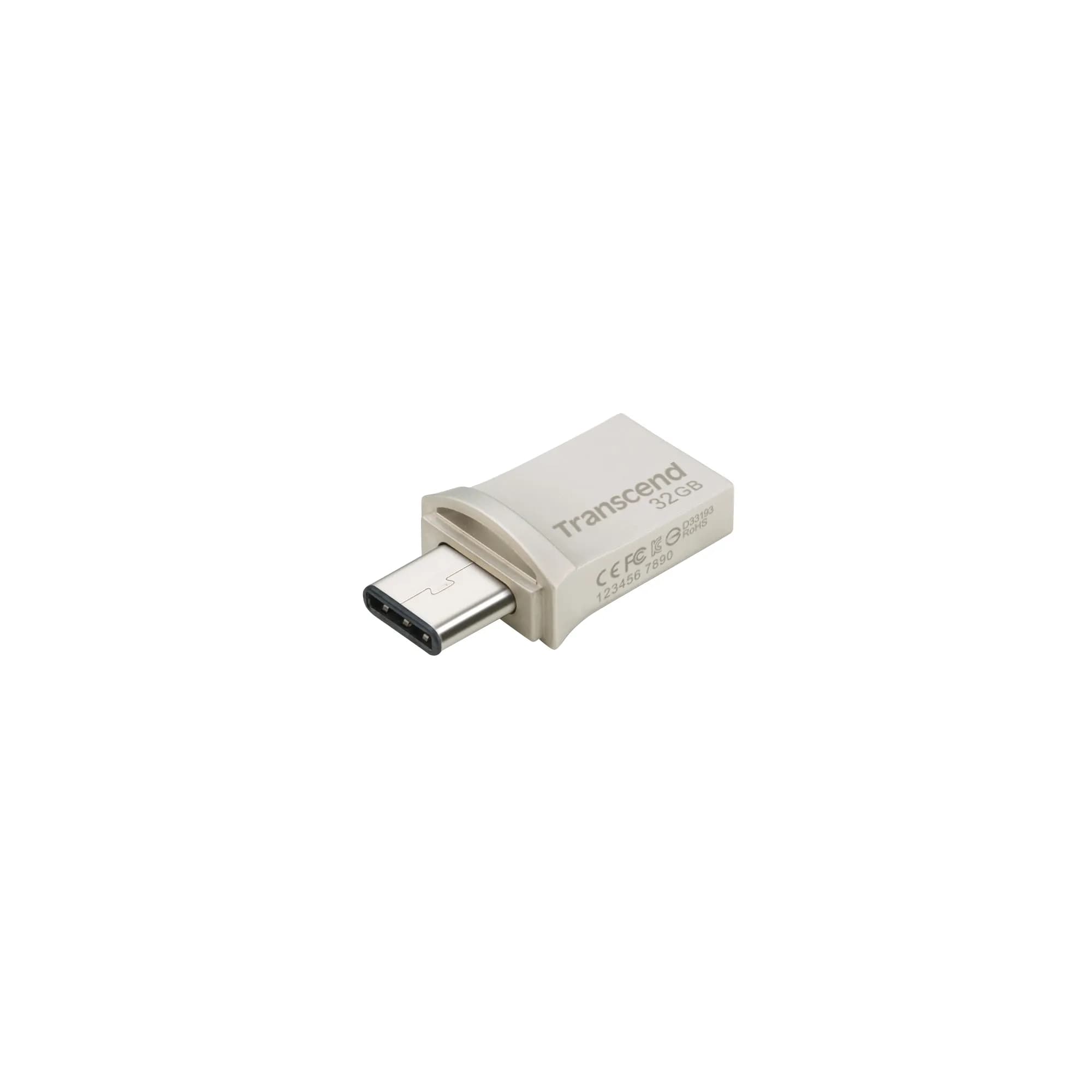 TRANSCEND 128GB JETFLASH 890 USB-C & USB 3.1 OTG FLASH DRIVE - SILVER