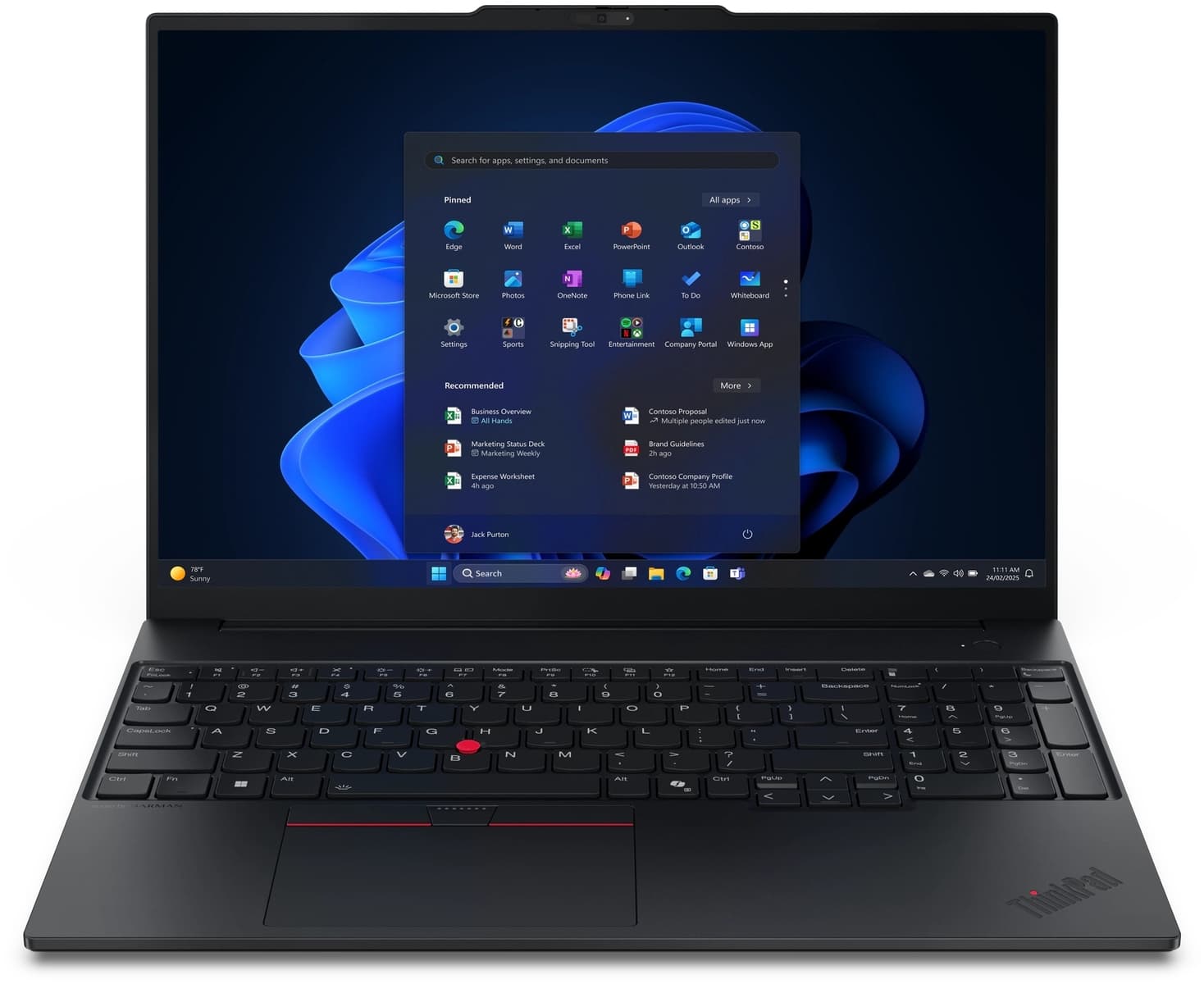 LENOVO ThinkPad E16 Gen 3 |Ultra 7-255H|BLACK|16'' WUXGA|32GB DDR5 SD|1TB PCIe SSD|3yr OSS|WIN11 Pro