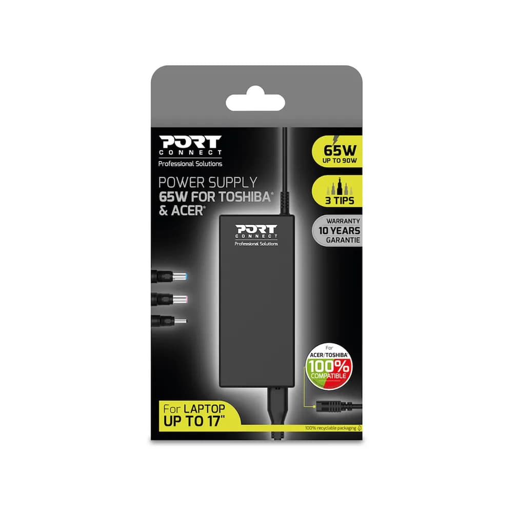 Port 65W Acer & Toshiba AC Adapter