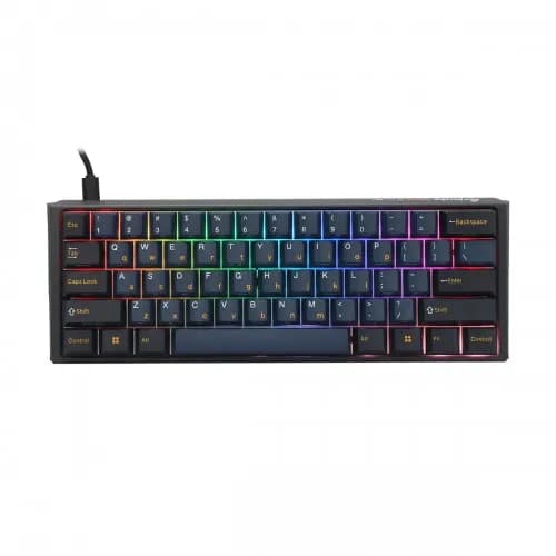 Ducky Keyboard One 3 Pro 60% Mechanical Keyboard; RGB; PBT Tripple Shot Keycaps - Cherry MX2A Brown .