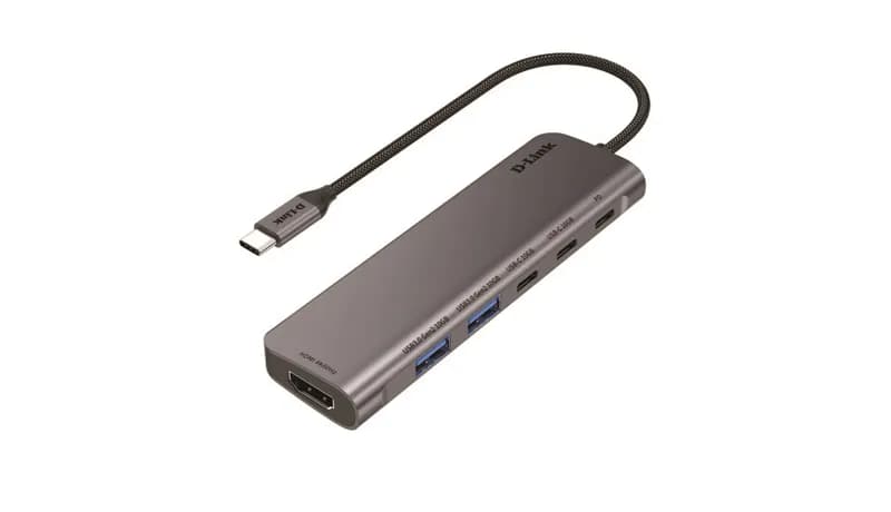 6-in-1 USB-C adapter ;2xUSB-A 3.1; 2xUSB-C 3.1; 1xHDMI 4K at 60Hz; 1xUSB-C PD 100W