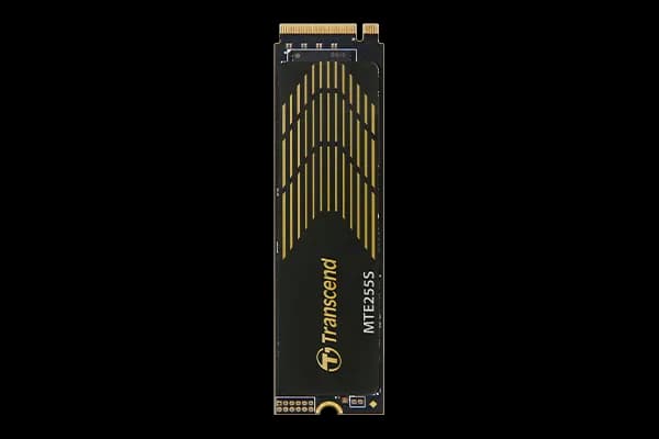 TRANSCEND 2TB MTE255S PCI-E GEN 4X4 M.2 NVMe 2280 SSD 3D NAND -7400 MB/s Read 6500 MB/s Write- Graphen Heat Spreader -1200TBW